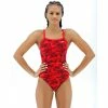 TYR Women's Camo Diamondfit Swimsuit - 2023 -WomenClothing store red 62618.1654717090